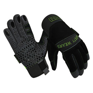 ถุงมือช่างสำหรับป้องกันมือ ถุงมือหนังนิรภัยสำหรับงานอุตสาหกรรม ป้องกันการลื่น พร้อมซิลิโคนพิมพ์ลาย - Product Image 6