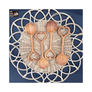 Lot de cuillères en bois à finition lisse, ustensiles de cuisine en bois naturel, sans danger pour les aliments, vaisselle écologique - Product Image 5