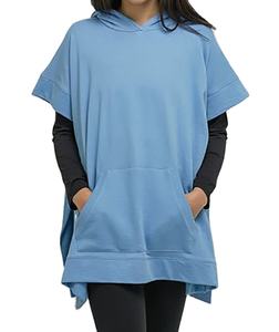 2025 Trending <b>Womens</b> Loose <b>Sweatshirts</b> Casual <b>Long</b> Sleeve Crewneck Pullover Tops Hooded with Front Logo Factory Wholesale Rate - Product Image 4