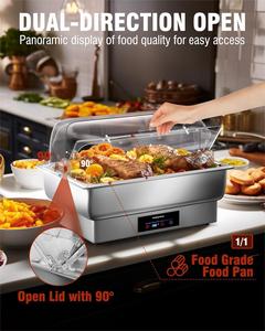 Hotel Catering Restaurant Buffet Serving <b>PC</b> Roll Top Stainless Steel Chafing Dish Buffet <b>Set</b> - Product Image 4