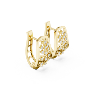 Boucles d'oreilles en plumes en argent sterling oxydé 14K Sweet Jewels - Product Image 4