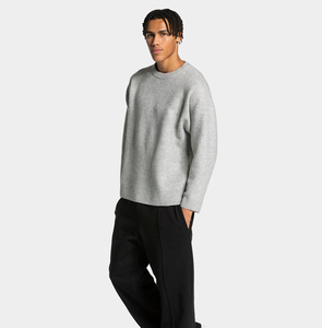 <b>Men's</b> Casual Hoodie New Fashion 300G Drop Shoulder Oversize Sweatshirt Crew Neck Long Loose <b>Pullover</b> Solid Pattern Autumn Style - Product Image 5
