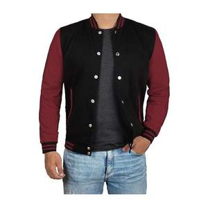 Chaqueta Varsity para Hombre, Confeccionada con Tela de Alta Calidad y Cuero con Parches, Cómoda de Usar, Talla Grande, Producto de Alta Calidad - Product Image 1