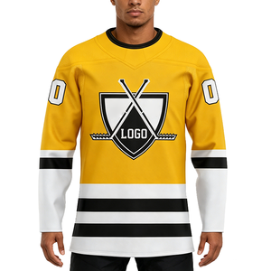Camisetas de Hockey sobre Hielo Personalizadas al por Mayor, Transpirables, de Secado Rápido, 100% Poliéster, Unisex, para Adultos, Cuello en V, Tirantes, Costuras Reforzadas, las Mejores Camisetas de Hockey - Product Image 1