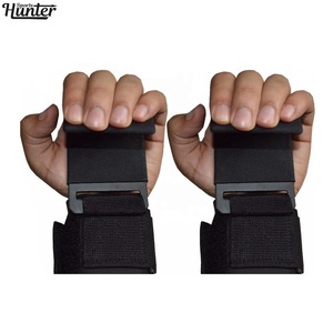 Venta al por mayor de neopreno acolchado Deadlift Grips con ganchos Gimnasio Fitness Powerlifting Muñequeras para entrenamientos - Product Image 4