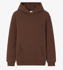 Sudadera con Capucha Unisex Negra, Color Sólido, Corte Holgado, 100% Algodón, Ropa Casual de Invierno, Bolsillos, Cintura Elástica, Pedrería, Tejido Grueso - Product Image 5