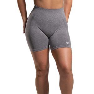 Shorts Deportivos de Cintura Alta para Mujer, Color Gris Jaspeado, Elásticos, Sin Costuras, para Gimnasio, Fitness, Entrenamiento, Ropa Deportiva - Product Image 1
