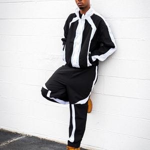 Survêtement pour homme avec logo personnalisé, veste coupe-vent, pantalon, vêtements de rue imperméables, vêtements de sport, OEM en gros - Product Image 3