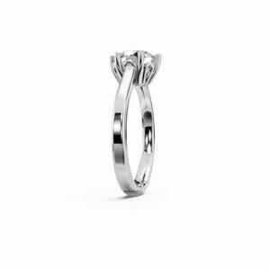 Bague de fiançailles de luxe en diamant de laboratoire taille brillant certifié IGI, or 10K 14K 18K, argent 925 935, cadeau d'anniversaire de mariage - Product Image 3