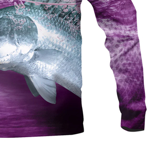 Camiseta Polo de Pesca de Manga Larga, Sublimada Personalizada, Transpirable, Antibacteriana, Tallas Grandes, Spandex/Poliéster, UPF 50+ - Product Image 4