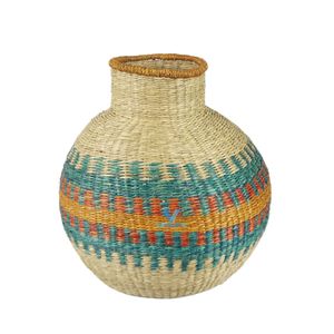 Vase de table en jonc de mer et jacinthe d'eau naturels Vietrustic – Meilleur prix, fait main, moderne, rustique, écologique, durable, pour la décoration du salon - Product Image 2