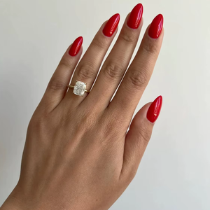 Cushion Cut Moissanite Diamond <b>Solitaire</b> Engagement <b>Ring</b> 925 Sterling <b>Silver</b> Customized Engagement <b>Ring</b> Gift For Her - Product Image 1