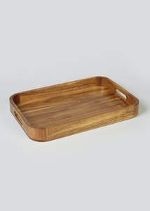 Bandejas Decorativas de Madera de Acacia con Asas, Perfectas para Servir Desayunos, Bocadillos y Bebidas - Product Image 3