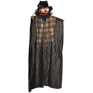Decorazione di Halloween da Esterno a Forma di Zucca Fantasma a Grandezza Naturale da 1,8 Metri con Occhi Luminosi e Suoni Spaventosi Attivati dal Suono - Product Image 1