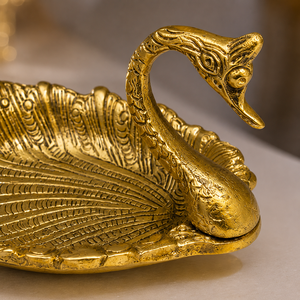 Bandeja Decorativa Golden Swan para Mesa del Hogar, Decoración Festiva Diwali Pooja y Regalos - Product Image 3