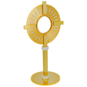 Monstrance en laiton écologique, abordable, faite à la main, accessoire de prière eucharistique pour la chapelle - Product Image 6