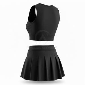 Conjunto de animadora para jóvenes y adultos con top, falda y pantalones cortos, ligero y cómodo, ideal para entrenamiento y eventos. - Product Image 4