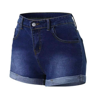 Shorts en jean taille haute respirants pour femme avec boutons et fleurs, idéaux pour les soirées sexy - Product Image 2