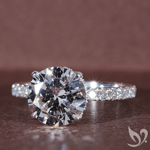 Bague halo dissimulée avec diamant rond de laboratoire 3 carats, or massif 10 carats, certifiée IGI, pour anniversaire - Product Image 1
