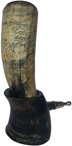 Tasse en corne de buffle de luxe de haute qualité, faite à la main, forme naturelle, motif animal sculpté, décoration d'intérieur, artisanat durable - Product Image 2