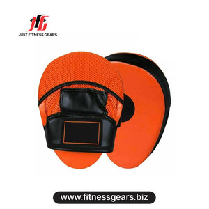 <b>Focus</b> <b>Pad</b> Training Punching Mitts White Orange PU Velcro Closure Breathable Martial Arts Sparring Gear - Product Image 3