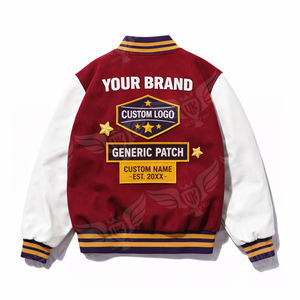 Veste universitaire personnalisée OEM avec patch en chenille, blouson bomber brodé vintage pour homme, style streetwear, fabricant - Product Image 2