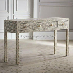 Console en incrustation d'os, belle table console en incrustation d'os, meubles d'Inde, ottomanes de luxe à vendre - Product Image 1