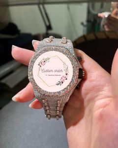 Reloj de Lujo Automático con Incrustaciones de Moissanita, de Acero Inoxidable de Alta Calidad, Resistente al Agua 3BAR, con Correa Brillante, para Hombre y Mujer - Product Image 3