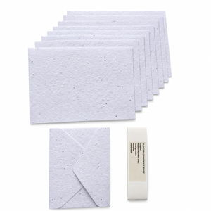 Set de Papelería con Pétalos de Flor de Astera, Sobres de Papel con Semillas Hechos a Mano, Tarjetas Ecológicas Plantables, Papel de Regalo - Product Image 1