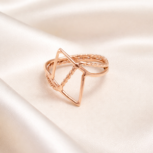 Anillo Abierto Geométrico de Plata de Ley 925 para Mujer, Joyería Minimalista Hecha a Mano con Triángulo, Regalo de Navidad o Aniversario - Product Image 4