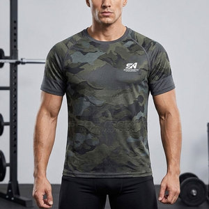 T-shirt de sport élégant pour homme, à manches courtes et coupe légère, idéal pour le fitness, les sports et les tenues décontractées. - Product Image 3
