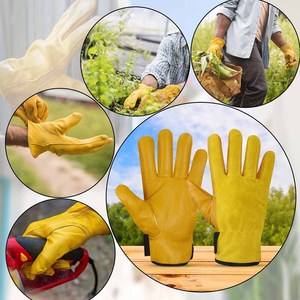 Guantes de Trabajo de Cuero Vacuno de Primera Calidad, Resistentes al Calor y Duraderos, para Jardinería y Protección Personal - Product Image 5