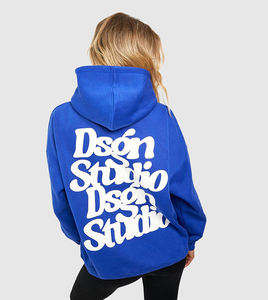Sudadera con Capucha Premium Elegante para Mujer, Venta al por Mayor, Personalizada, de Invierno, con Estampado Puff, Manga Larga, Hombros Caídos, Ajuste Oversize, de Forro Polar - Product Image 2