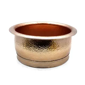 Barware Round Shaped Copper Plating Aluminium Modern Designer Wine Cooling Wine Tub Handmade in Bulk - Product Image 1