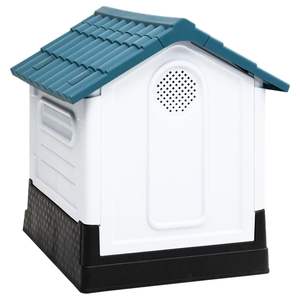Casa para mascotas de polipropileno azul, blanco y negro, 22.4 x 26.8 x 26.0 pulgadas - Product Image 4