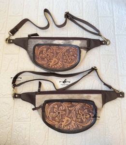 Sac à bandoulière en cuir véritable tressé à la main, tendance, pour voyage, facile à transporter, ceinture porte-monnaie élégante, multi-usages – Grande Vente - Product Image 4
