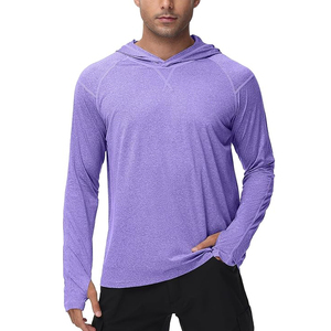 Sudadera con Capucha Morada de Manga Larga para Hombre, Protección Solar UPF 50, Impermeable, de Secado Rápido, de Poliéster, para Pesca, con Estampado, para Adultos - Product Image 5