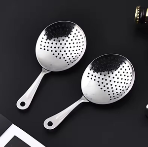 Passoire à thé en acier inoxydable de haute qualité, plaquée argent, robuste, design classique, écologique, taille et logo personnalisés U F - Product Image 1