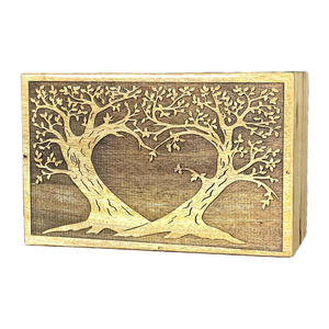 Caja de Almacenamiento de Joyas de Madera Premium Asequible para Anillos, Pendientes, Collares, Regalos y Recuerdos con Elegante Tallado Vintage - Product Image 4