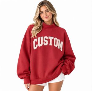Custom Made New Style <b>Women</b> <b>Lightweight</b> Oversized Mockneck Full Sleeve Pullover <b>Sweatshirt</b> Wholesale Rate Best Clothing Supplier - Product Image 1