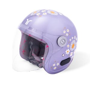 Casco Abierto para Mujer TVARRA Daisy, Homologado por ISI y DOT, Nuevo, de ABS, Compatible con HANS, Ajuste Extremadamente Cómodo, con Visera Transparente - Product Image 1