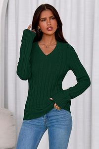 Pull col roulé en maille torsadée tricoté à la machine pour femme, manches longues, 100 % polyester, décontracté, hiver, vente en gros - Product Image 2