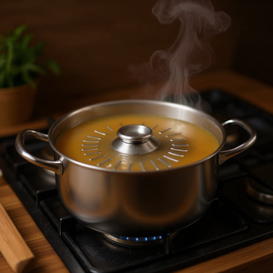 Couvercle de pot Tapa 6U en acier inoxydable de 28 cm pour les pots à soupe et à bouillon - Product Image 2