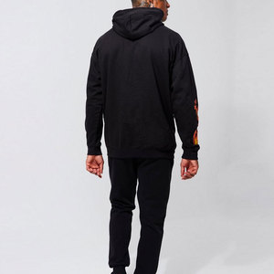 Sweat à capuche pour homme OEM avec impression en relief, design personnalisé, coupe oversize, streetwear lourd. - Product Image 3