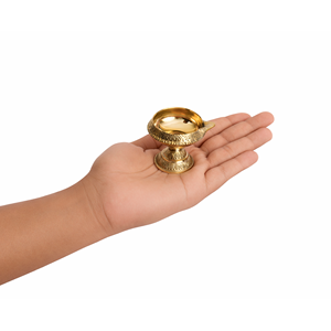 Lámpara de aceite Diya de latón tradicional hecha a mano, soporte decorativo Deepam Vilakku para el hogar, templo, decoración de festivales, regalos. - Product Image 2