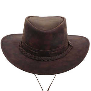 Chapeau de cowboy artisanal haut de gamme avec cordon réglable, style western classique, pour l'équitation en extérieur, unisexe, utilisable en toutes saisons - Product Image 1