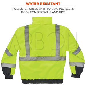 Chaqueta de Seguridad de Alta Visibilidad para Hombre MALUZA INDUSTRIES, Paneles en Contraste, Diseño Reflectante, Material de Poliéster, Ropa de Trabajo Personalizable - Product Image 2