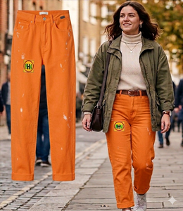 Jeans de mezclilla rasgados para mujer, pantalones de tiro alto desgastados, <span class=keywords><strong>estilo</strong></span> <span class=keywords><strong>urbano</strong></span>, look moderno, venta al por mayor, diseño OEM - Product Image 5