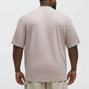 T-shirts pour hommes surdimensionnés de haute qualité, personnalisés, 200 g/m², t-shirts en coton uni, vente en gros - Product Image 3