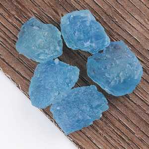 Piedras Preciosas de Aguamarina Natural Azul Grado AAA+ Vintage, Cristales Sueltos en Bruto para Sanación, 5 Piezas de 16-18MM para Fabricación de Joyas - Product Image 5